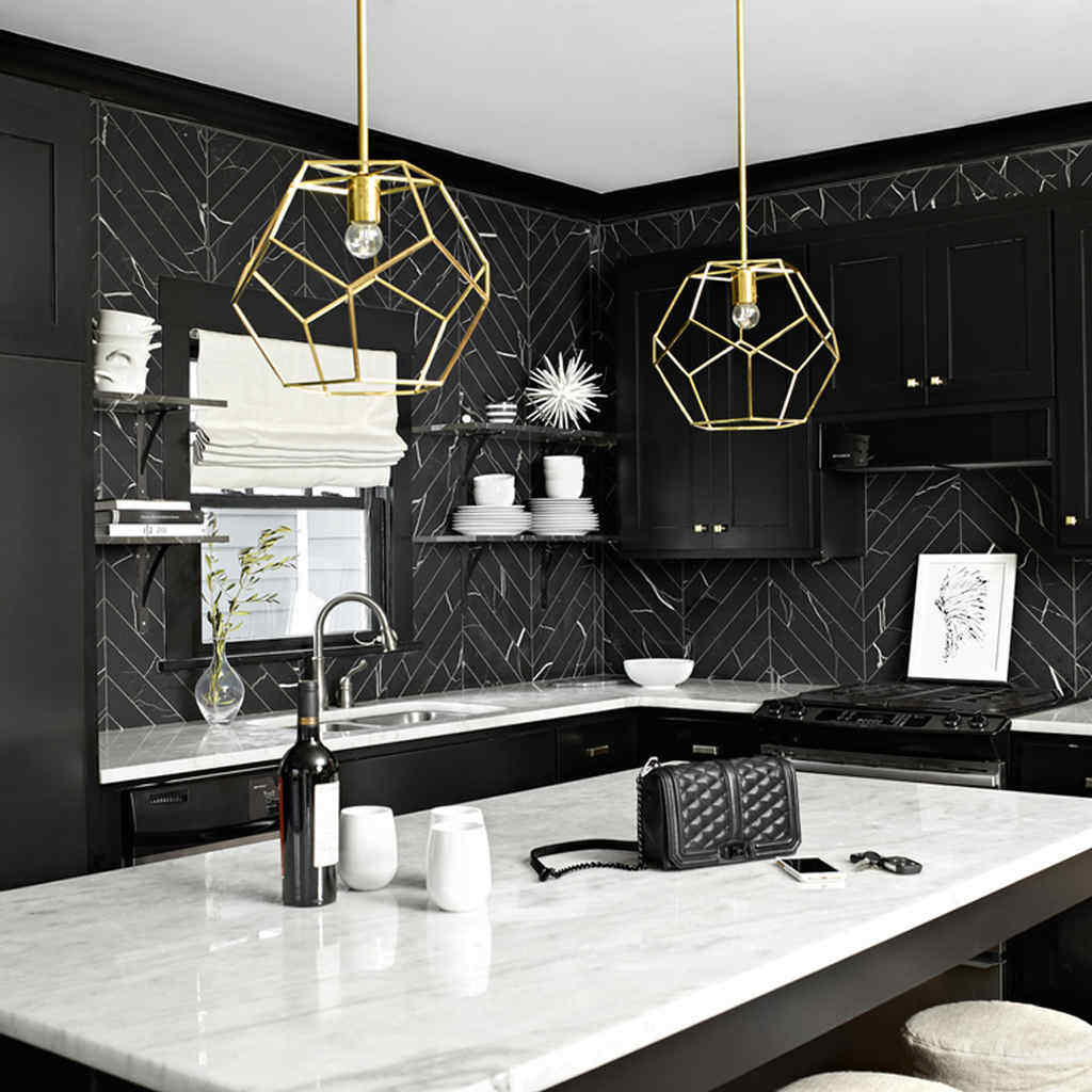 black kitchen design