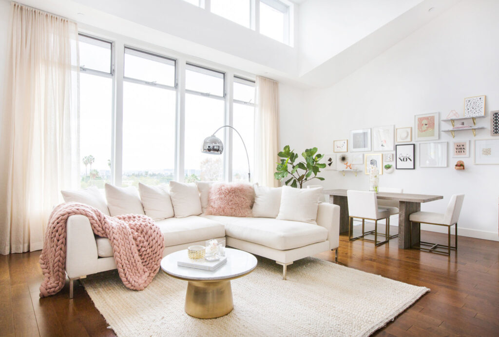 millennial pink in interior design