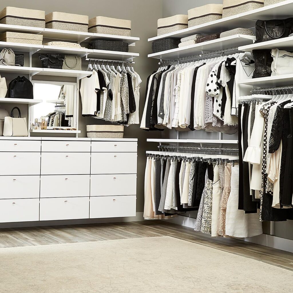 drawers in smart closet