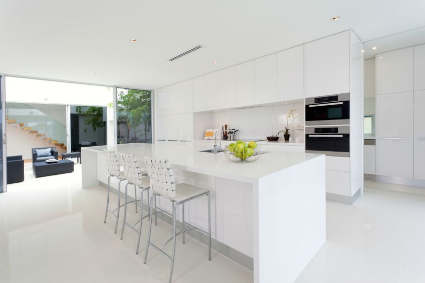 white contemporary kitchen design